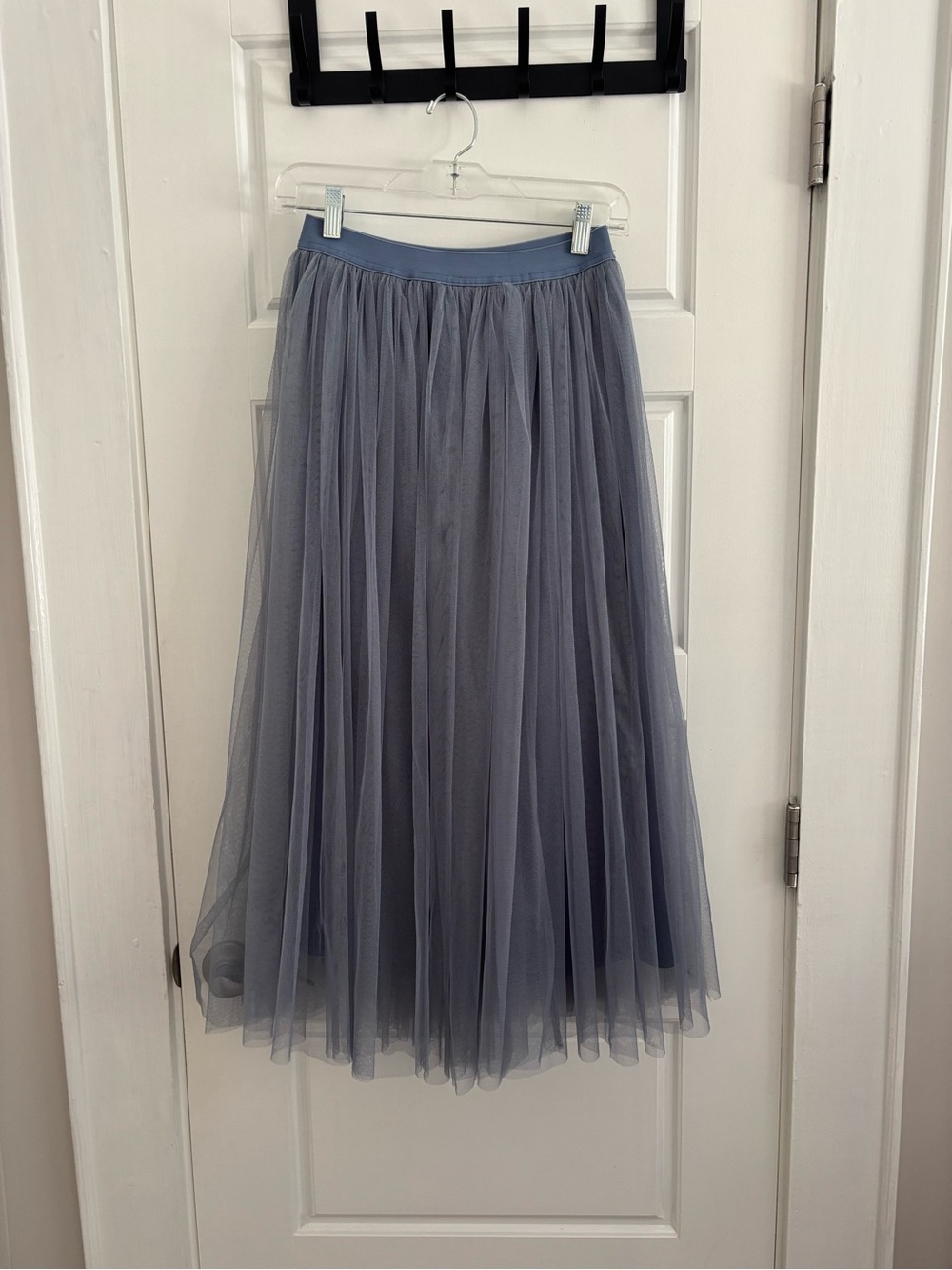 Altar'd State Dusty Blue Maxi Tulle Skirt